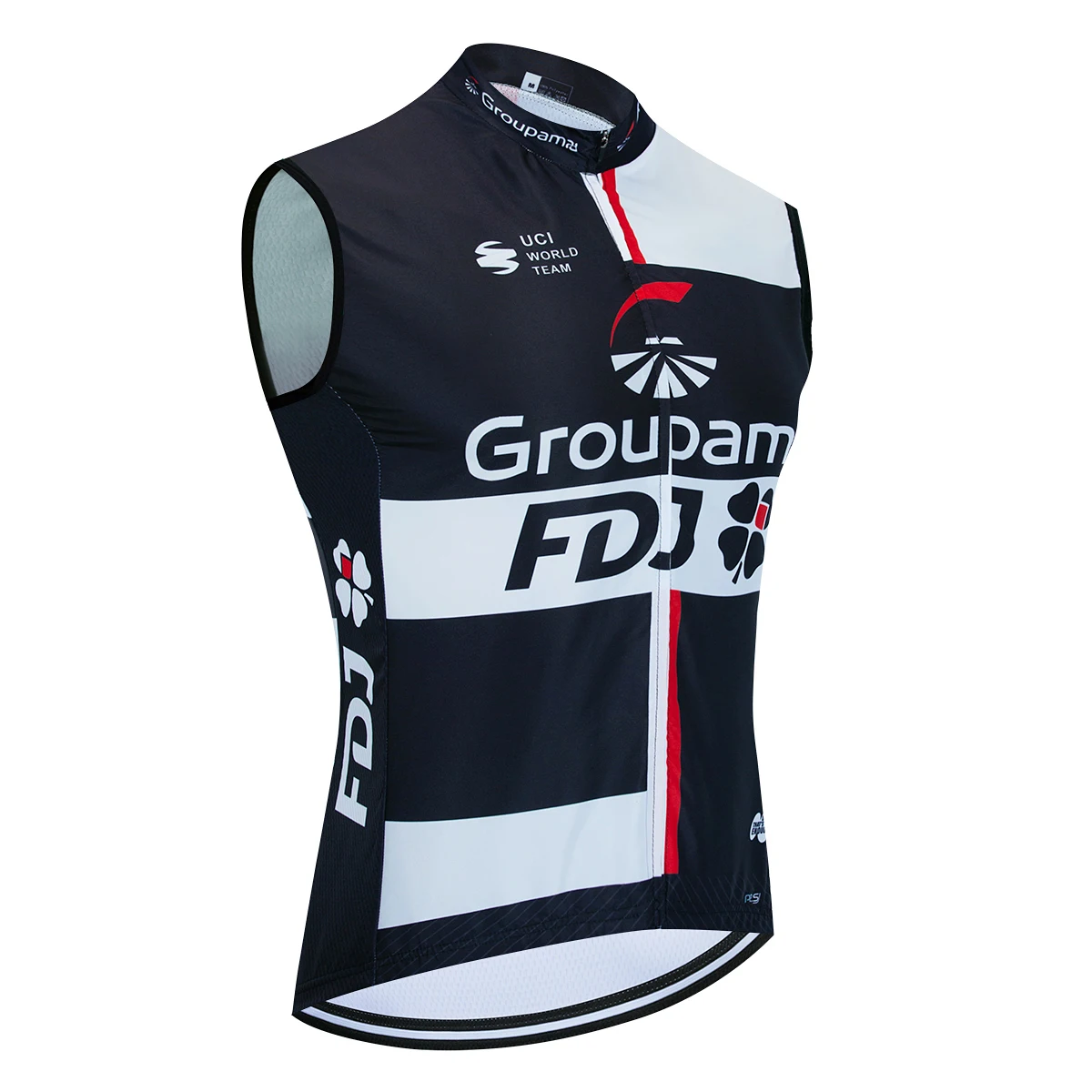 Ärmelloses Fahrradtrikot mit Groupama FDJ Design.