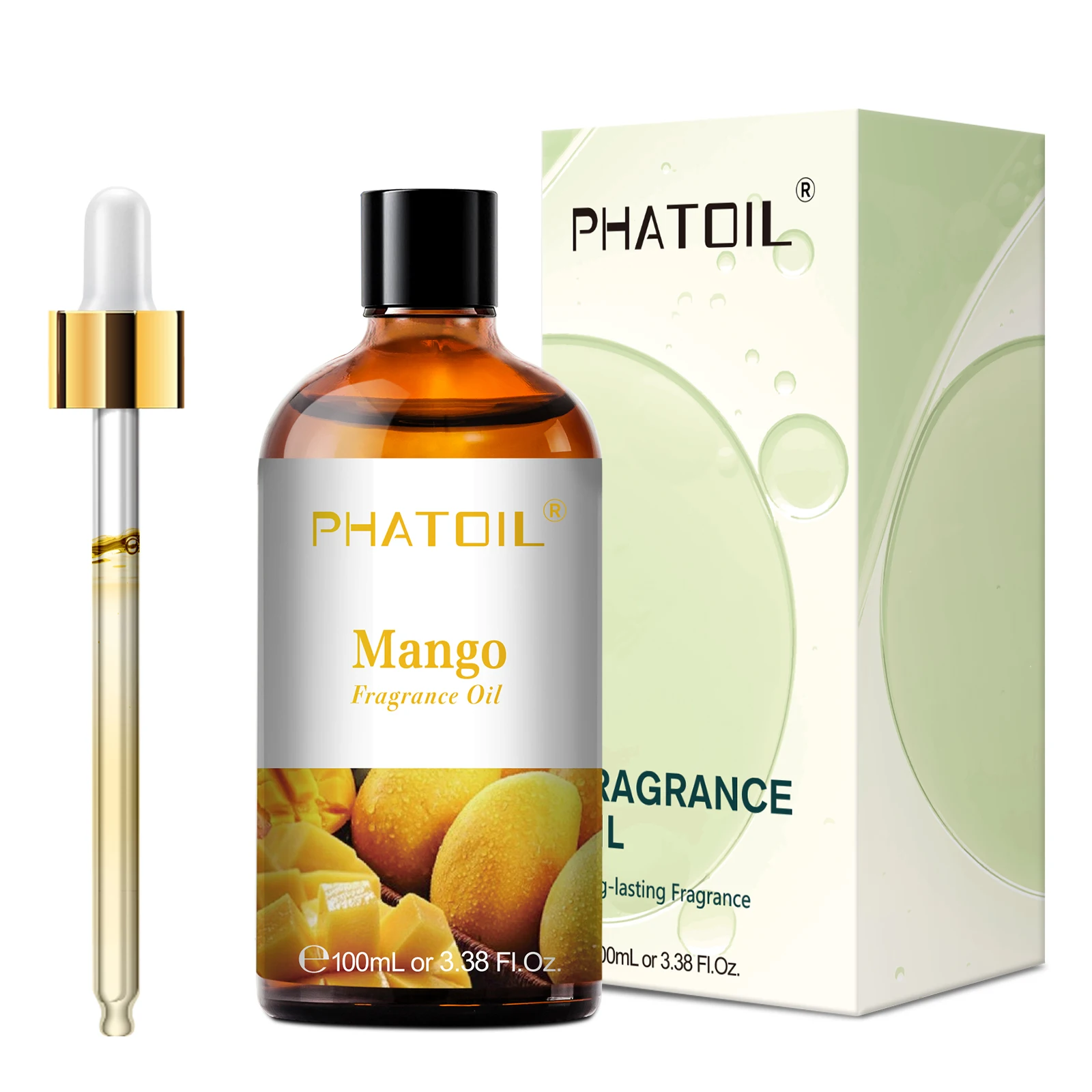 Phatoil Mango Duftöl mit Pipette und Verpackung