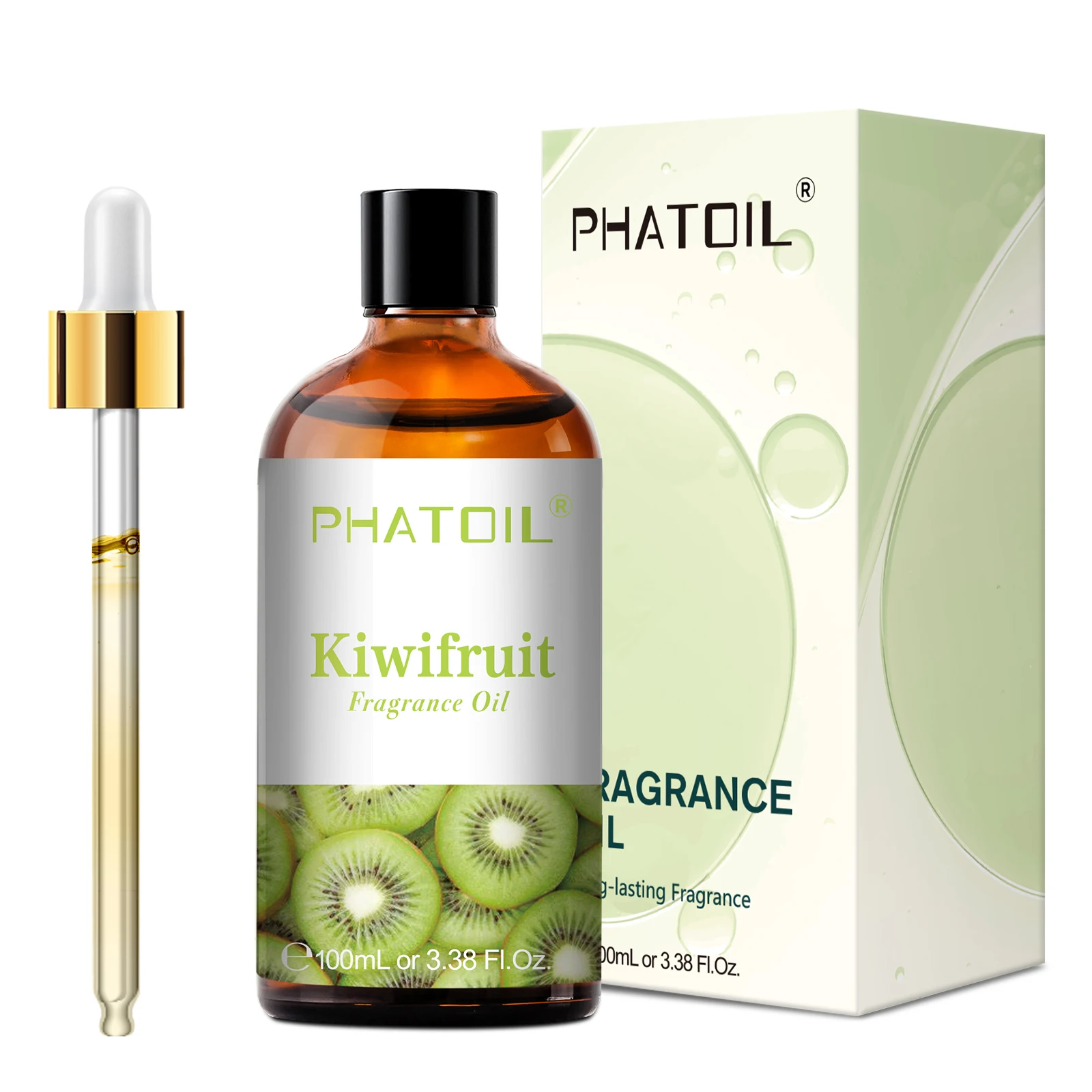 Kiwifrucht-Duftöl-Flasche mit Pipette