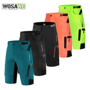 Fahrradshorts in verschiedenen Farben nebeneinander