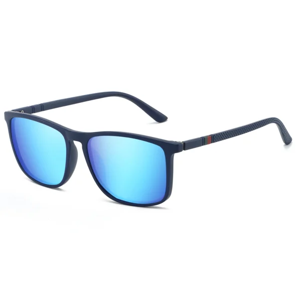 Blaue Sonnenbrille mit Spiegelgläsern