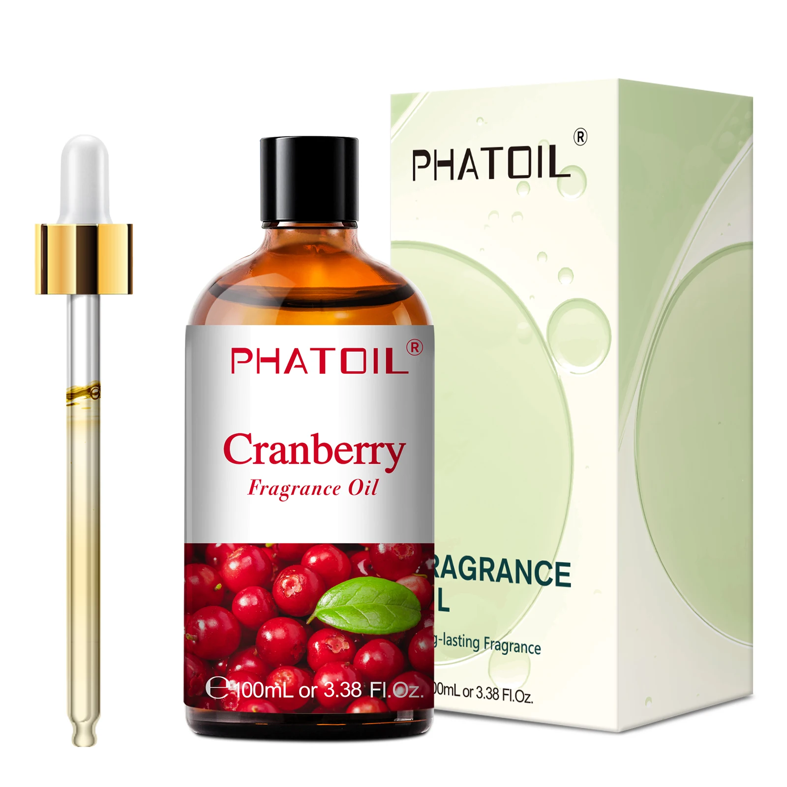 Cranberry Duftöl mit Pipette und Verpackung