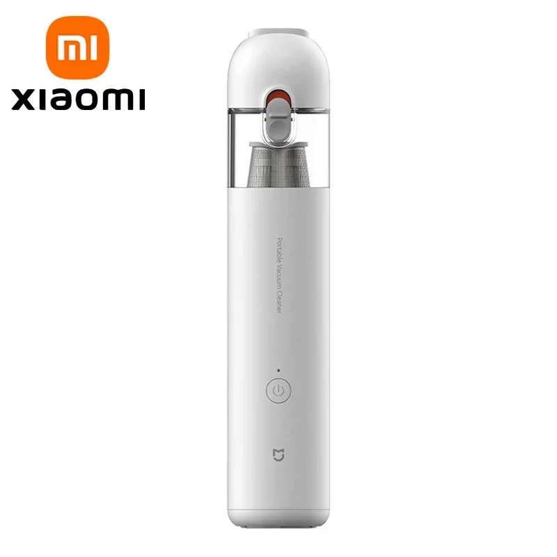 Tragbarer weißer Staubsauger mit Xiaomi-Logo