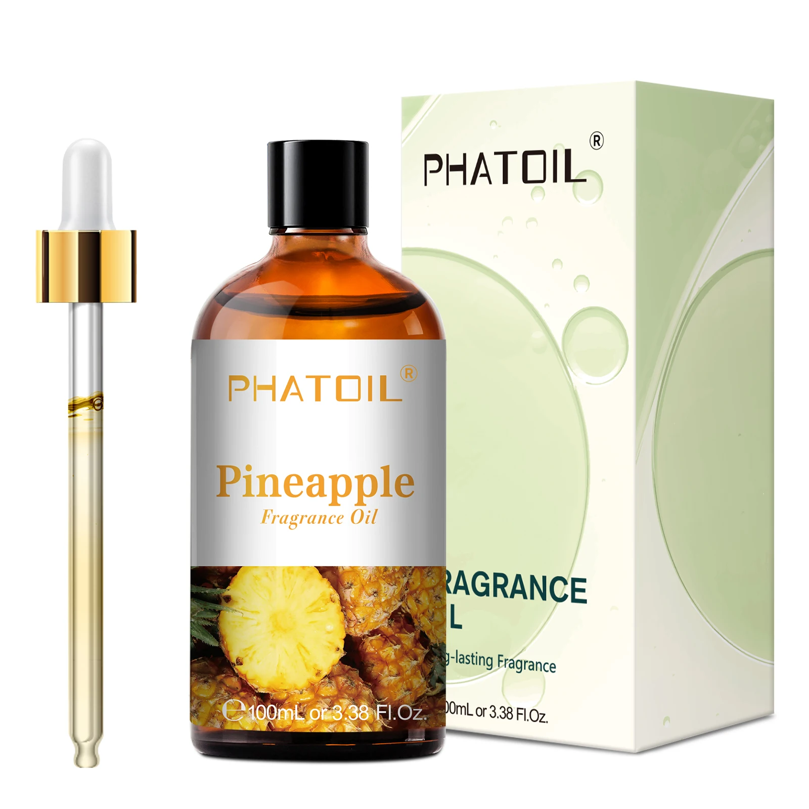 Ananasduft-Öl mit Pipette.