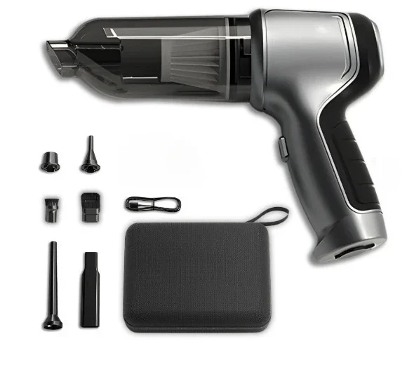 Tragbarer Staubsauger mit Zubehör und Tasche