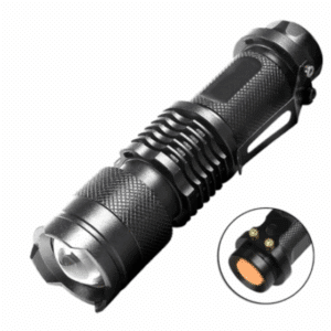 Schwarze Mini Militär Taschenlampe
