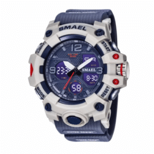 Robuste Sportuhr mit digitaler Anzeige.