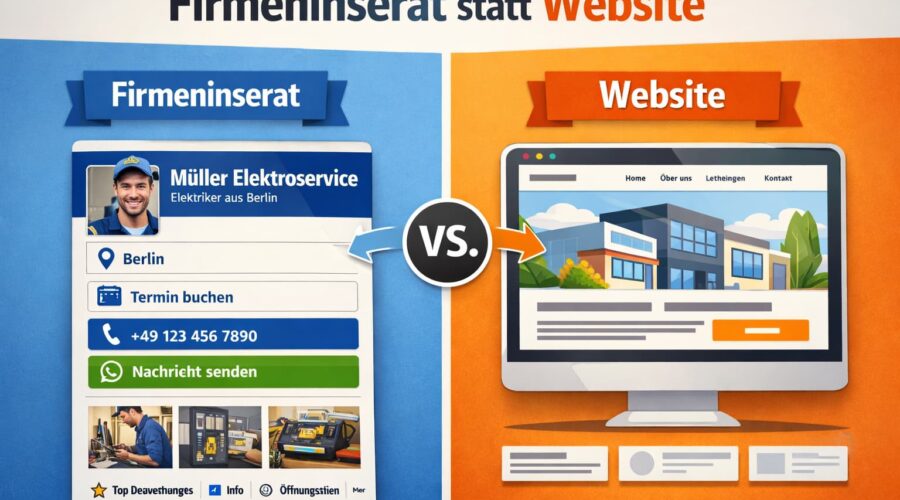 Firmeninserat statt Website – wann reicht ein Inserat aus?