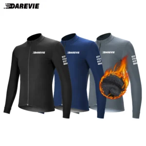 DAREVIE Winter Radtrikot – Thermisch, Gefüttert & Atmungsaktiv (Langarm)