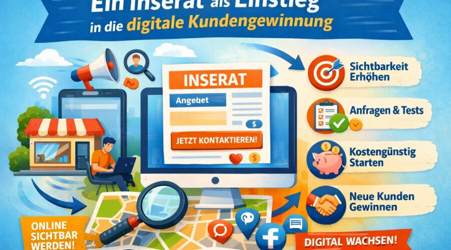 Ein Inserat als Einstieg in die digitale Kundengewinnung.