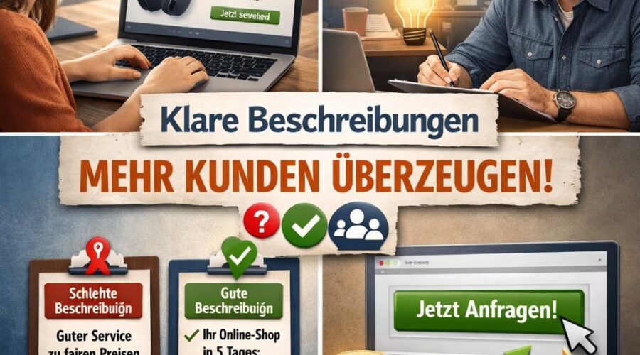 Wie klare Beschreibungen mehr Kunden überzeugen?