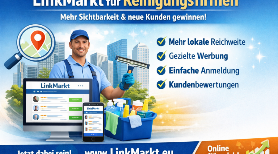 LinkMarkt für Reinigungsfirmen – Ihre ideale Plattform für mehr Sichtbarkeit.