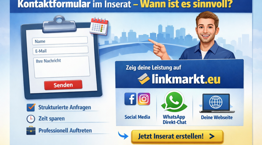 Kontaktformular im Inserat – wann ist es sinnvoll?