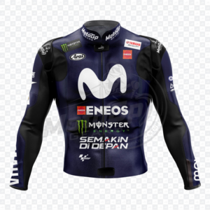 MotoGP Lederkombi Jacke mit Yamaha Sponsorenlogos