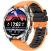 Robuste Smartwatch mit orange-schwarzem Armband