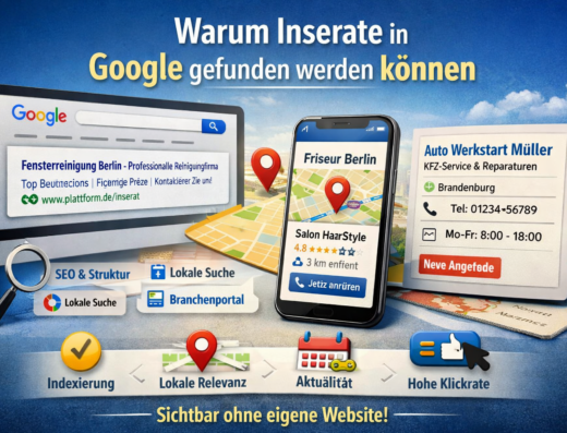 Sichtbar in Google werden – Firmeninserat für dein Business