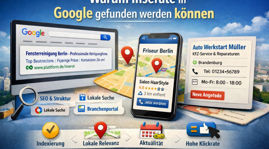 Warum Inserate in Google gefunden werden können?