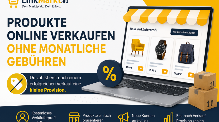 Produkte online verkaufen ohne monatliche Gebühren – Bezahle erst nach deinem ersten erfolgreichen Verkauf.