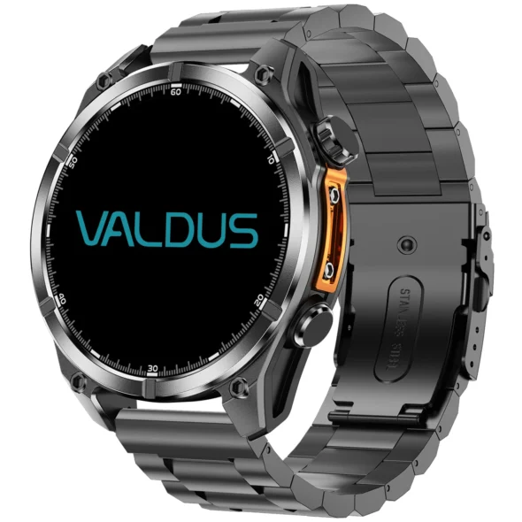 VALDUS VD40 Pro Smartwatch mit AMOLED-Display, Herzfrequenz- und Schlafüberwachung, SOS & 3 ATM