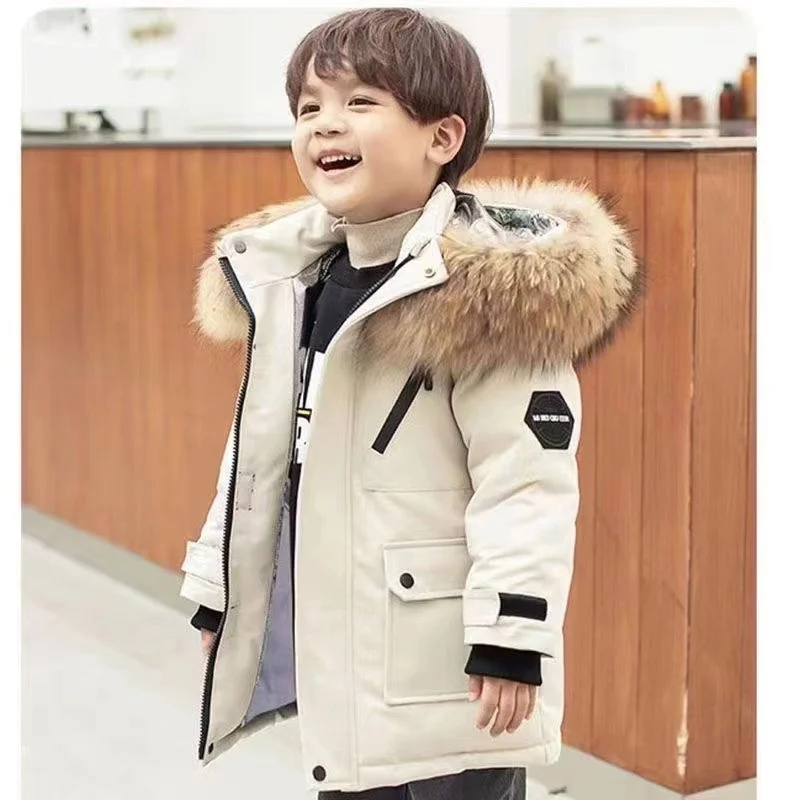 Warme Kinder Winterjacke mit Kapuze & Kunstfell – Gefütterter Parka für Jungen & Mädchen – Bild 5