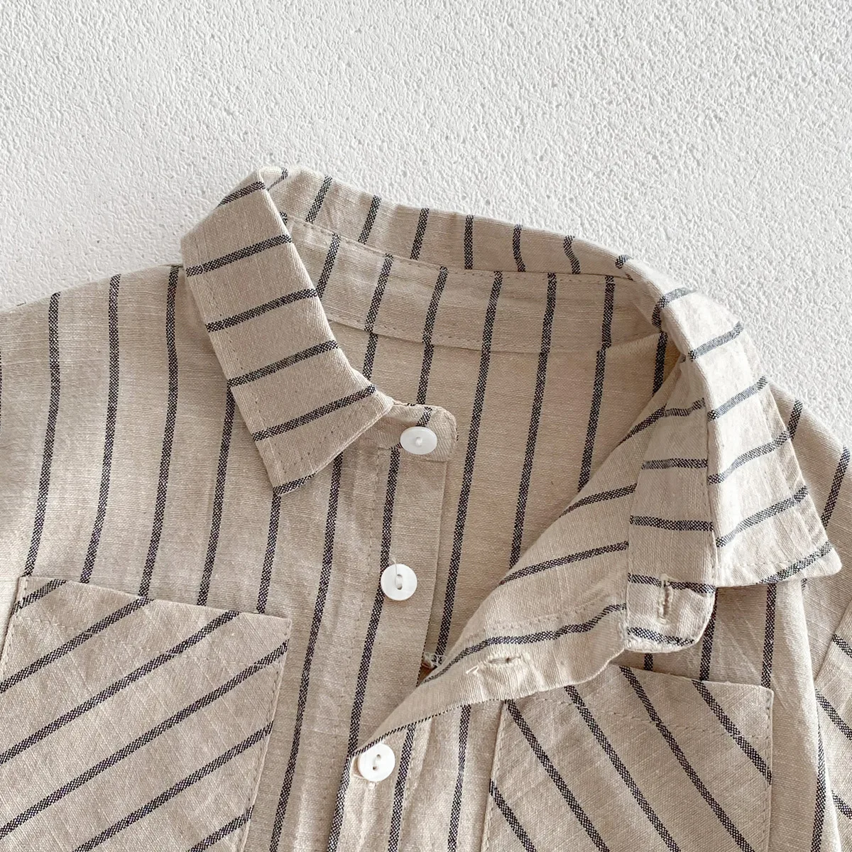 MILANCEL Jungen Sommer-Set 2-teilig – Gestreiftes Kurzarm-Shirt & Shorts - obrazek 4