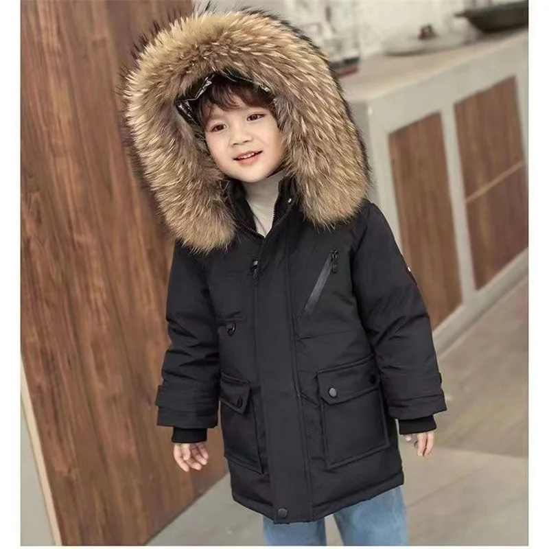 Warme Kinder Winterjacke mit Kapuze & Kunstfell – Gefütterter Parka für Jungen & Mädchen – Bild 6