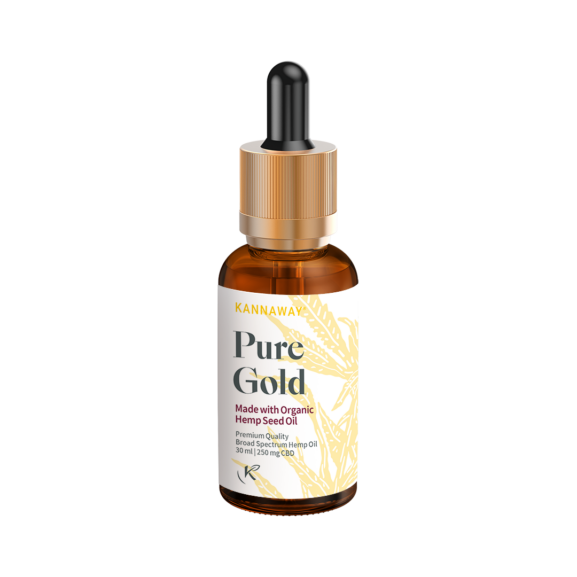 Pure Gold Liquid 250 mg CBD 30 ml mit Bio-Hanfsamenöl