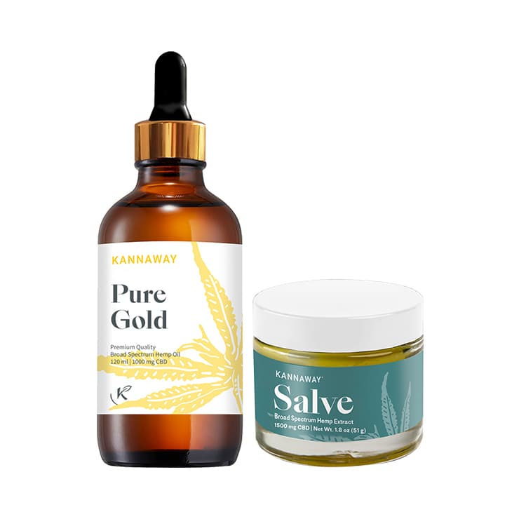 Kannaway Balance Duo Pack – Pure Gold 1000 mg CBD und Salve 1500 mg