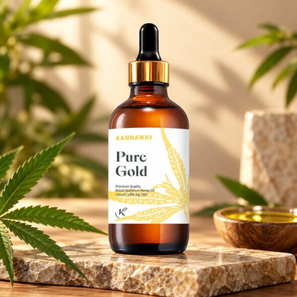 Kannaway Pure Gold Broad Spectrum Hemp Oil 120 ml mit 1000 mg CBD