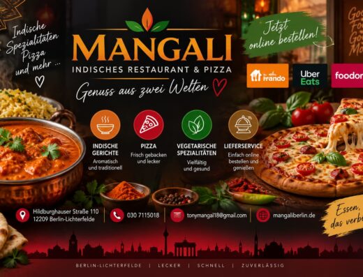 MANGALI – Indisches Restaurant & Pizza Lieferservice in Berlin-Lichterfelde