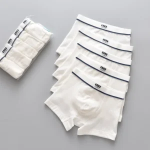 GZLEADER Jungen-Boxershorts – 5er-Pack in Weiß