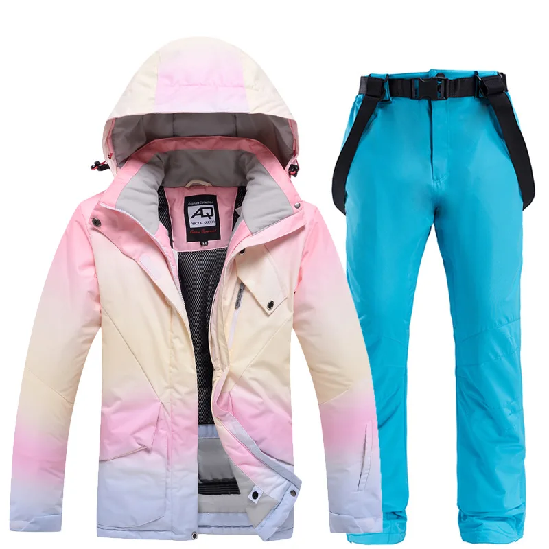 Damen-Skianzug mit farbiger Jacke und Hose - obrazek 12