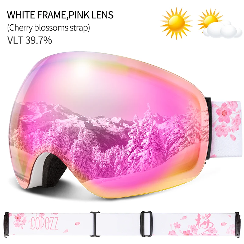 COPOZZ Skibrille UV400 mit Antibeschlag und OTG – Bild 18