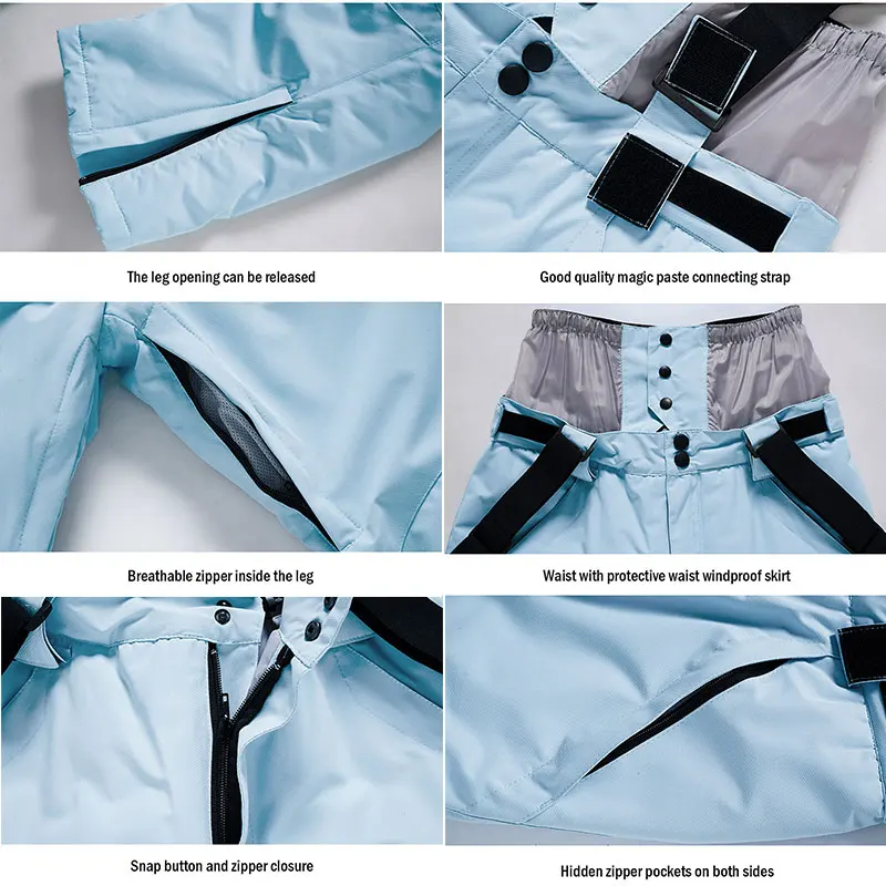 Wasserdichte Skihose mit Trägern – warm auf der Piste - obrazek 4