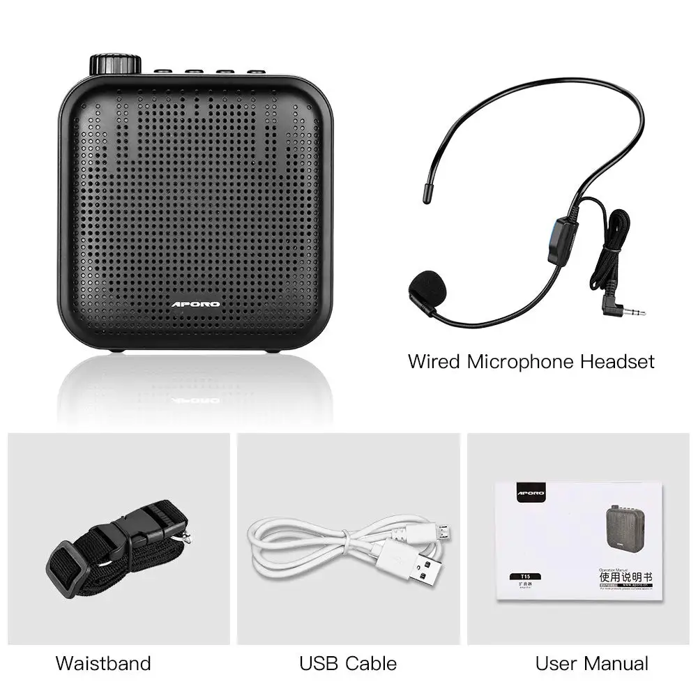 Tragbarer Stimmverstärker mit Headset-Mikrofon – 12 W - Image 6