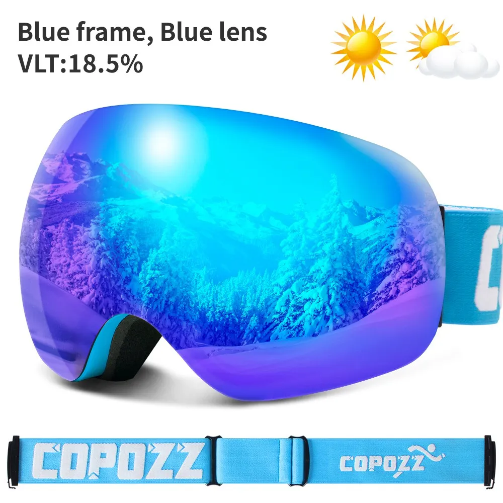 COPOZZ Skibrille UV400 mit Antibeschlag und OTG – Bild 7