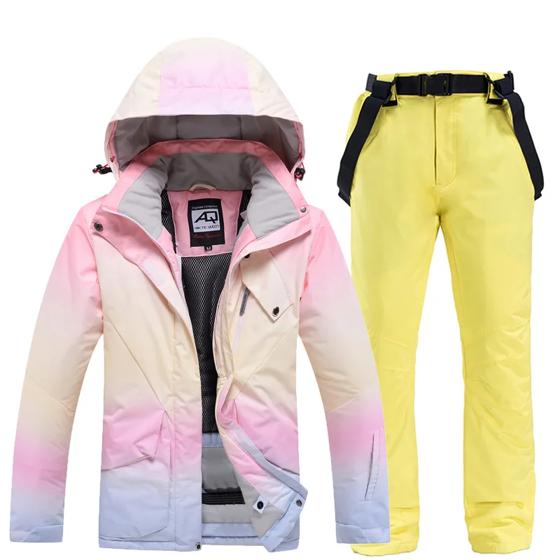 Damen-Skianzug mit farbiger Jacke und Hose - obrazek 7