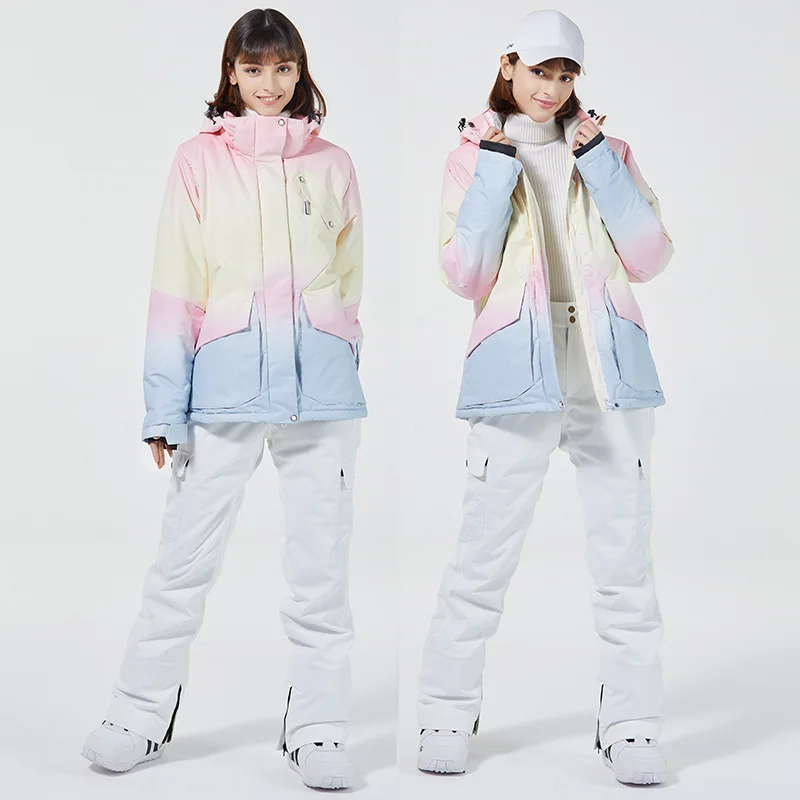 Damen-Skianzug mit farbiger Jacke und Hose - obrazek 2