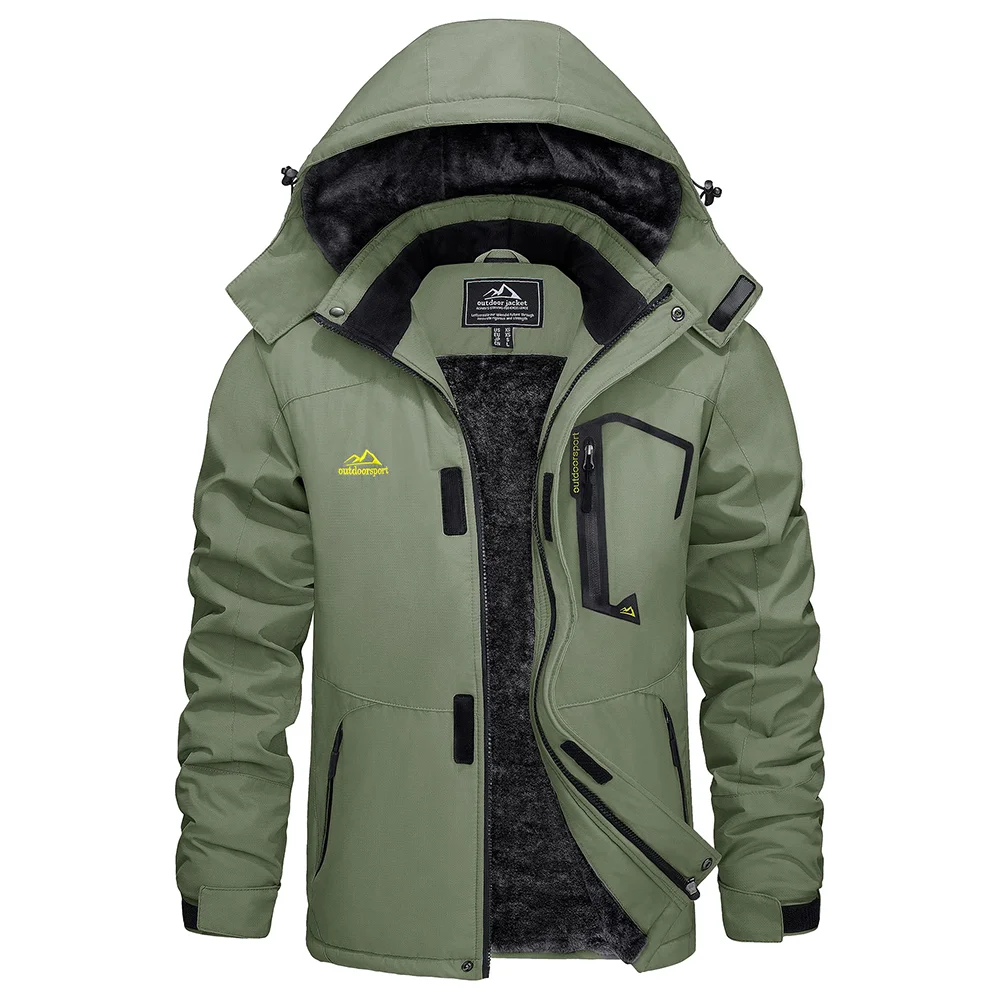 KEFITEVD Herren-Skijacke mit Fleecefutter – Bild 17