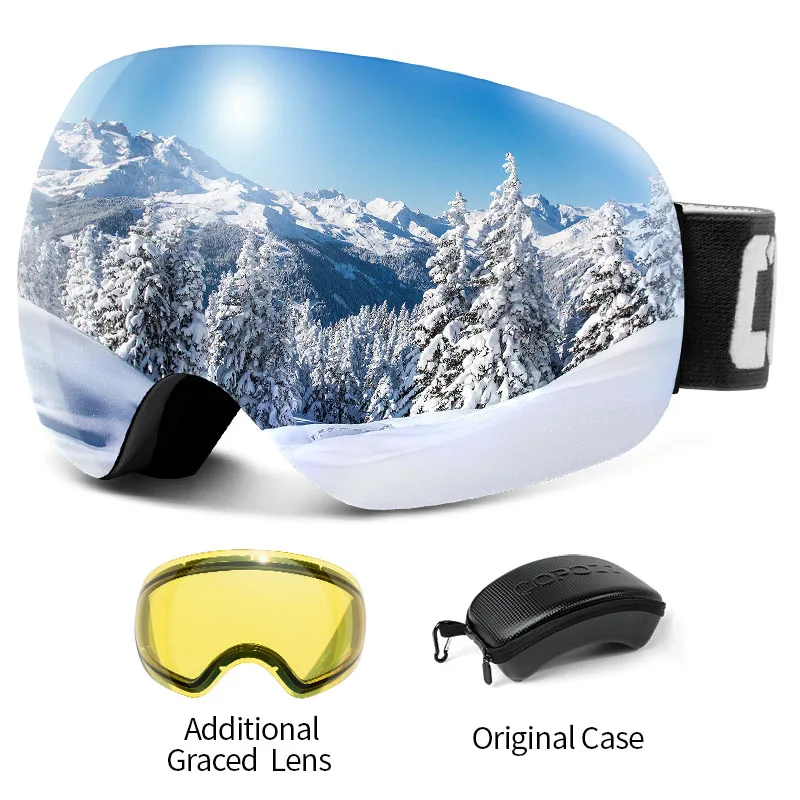 COPOZZ Skibrille UV400 mit Antibeschlag und OTG – Bild 23