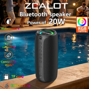 ZEALOT MP2 Bluetooth Lautsprecher – tragbare Musikbox mit 20 W