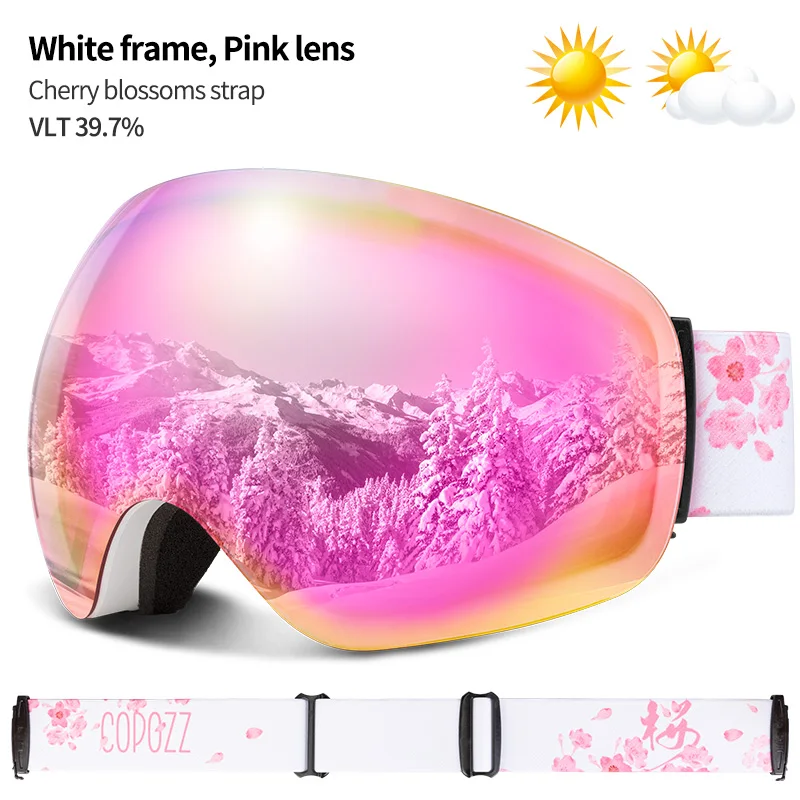COPOZZ Skibrille UV400 mit Antibeschlag und OTG – Bild 4