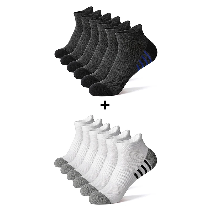 AOTOLK Kurze Sportsocken aus Baumwollmischung – 6 oder 12 Paar - obrazek 7