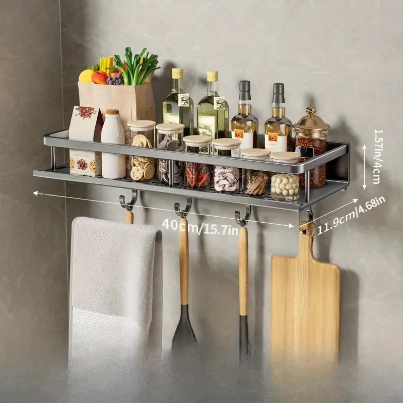 Küchenorganizer als Wandregal für Gewürze und Utensilien – 30/40 cm - obrazek 7