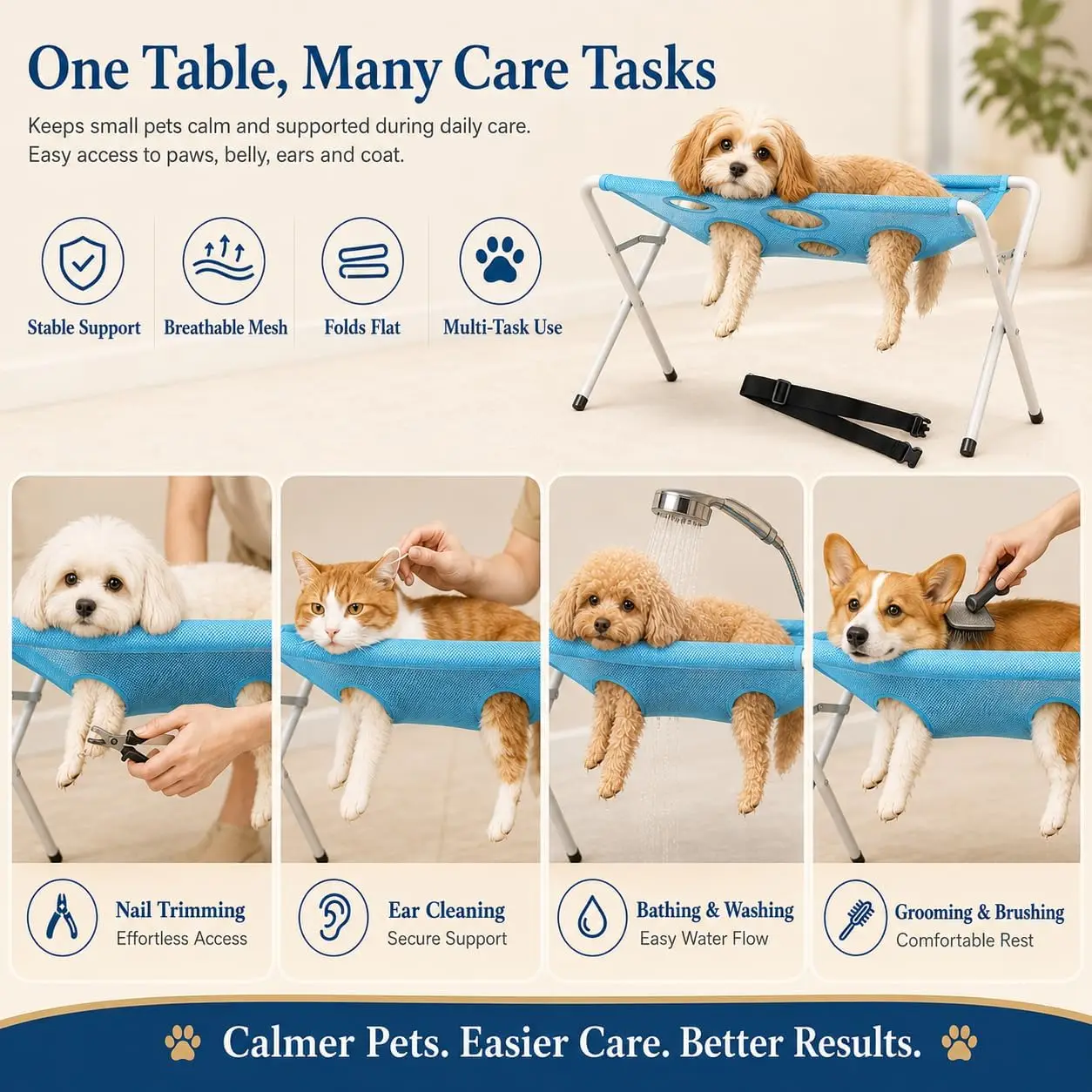 Badehängematte für Hunde und Katzen – Pflegehilfe - Image 4