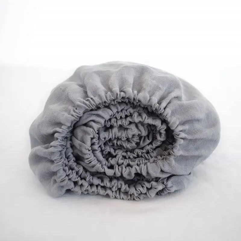 Spannbettlaken aus 100 % Leinen – Stonewashed, einfarbig - Image 10