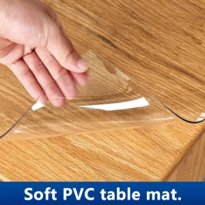 Transparente PVC-Tischschutzfolie – wasserfest