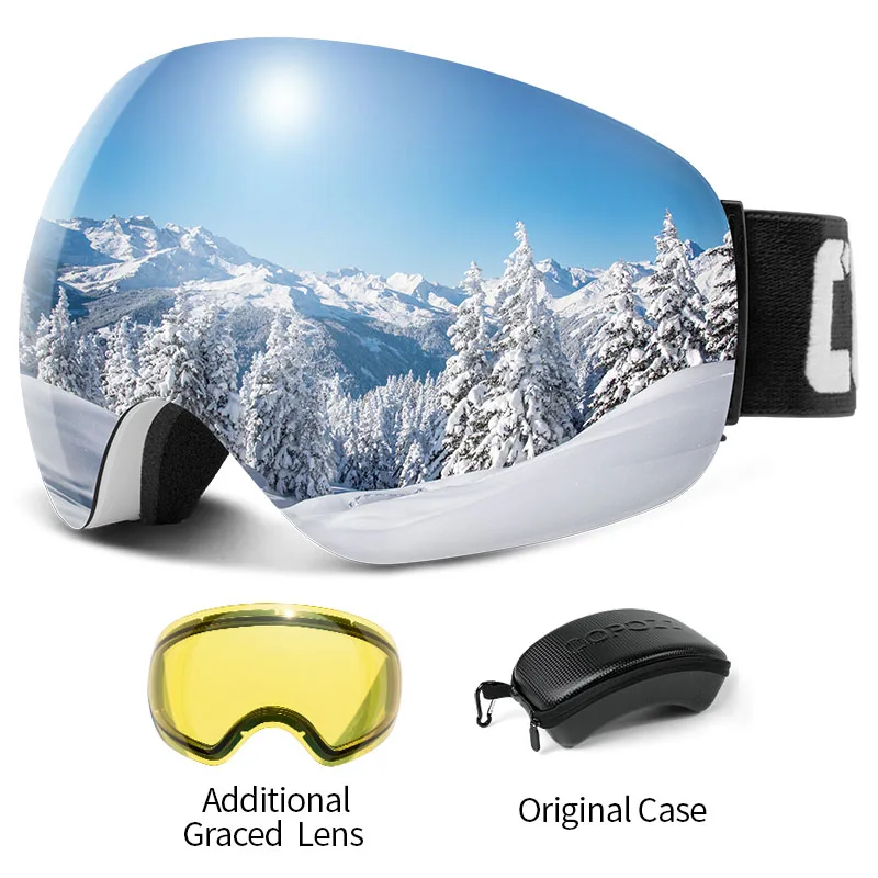 COPOZZ Skibrille UV400 mit Antibeschlag und OTG – Bild 24