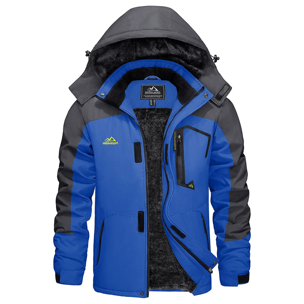 KEFITEVD Herren-Skijacke mit Fleecefutter – Bild 12