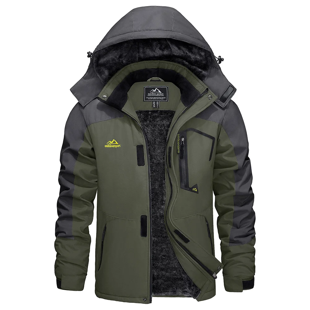 KEFITEVD Herren-Skijacke mit Fleecefutter – Bild 9